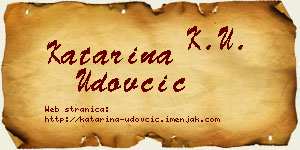 Katarina Udovčić vizit kartica